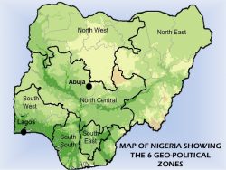 Nigeria's six geopolitical zones.