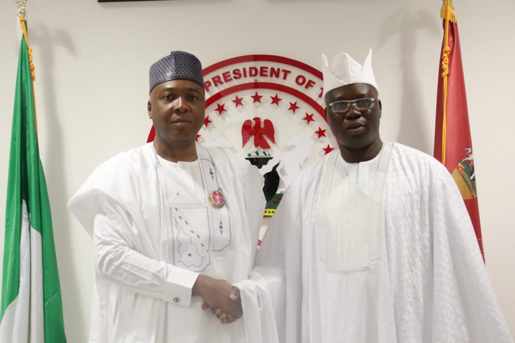 Saraki receives Gani Adams