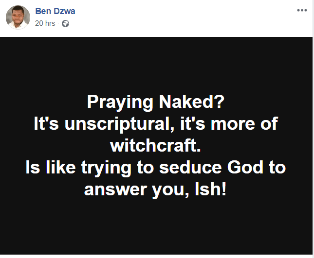 Praying naked