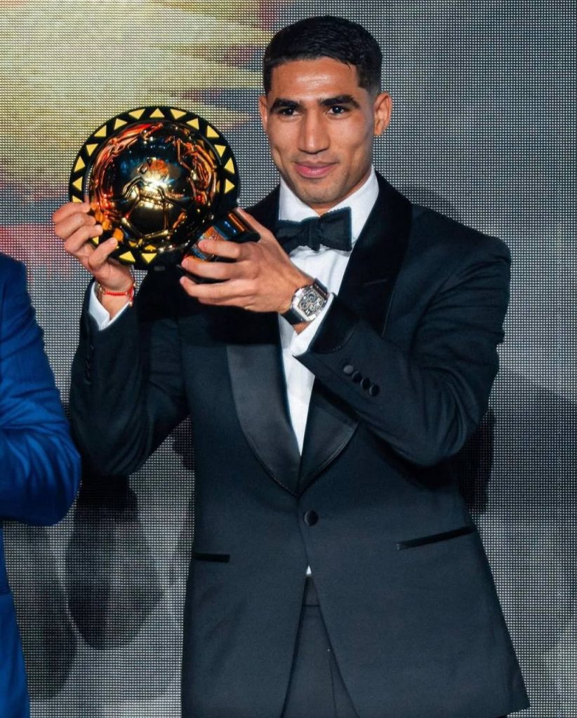 Hakimi wins CAF men’s player of the year, becoming the first defender in 52 years to claim the award after a historic season with PSG.