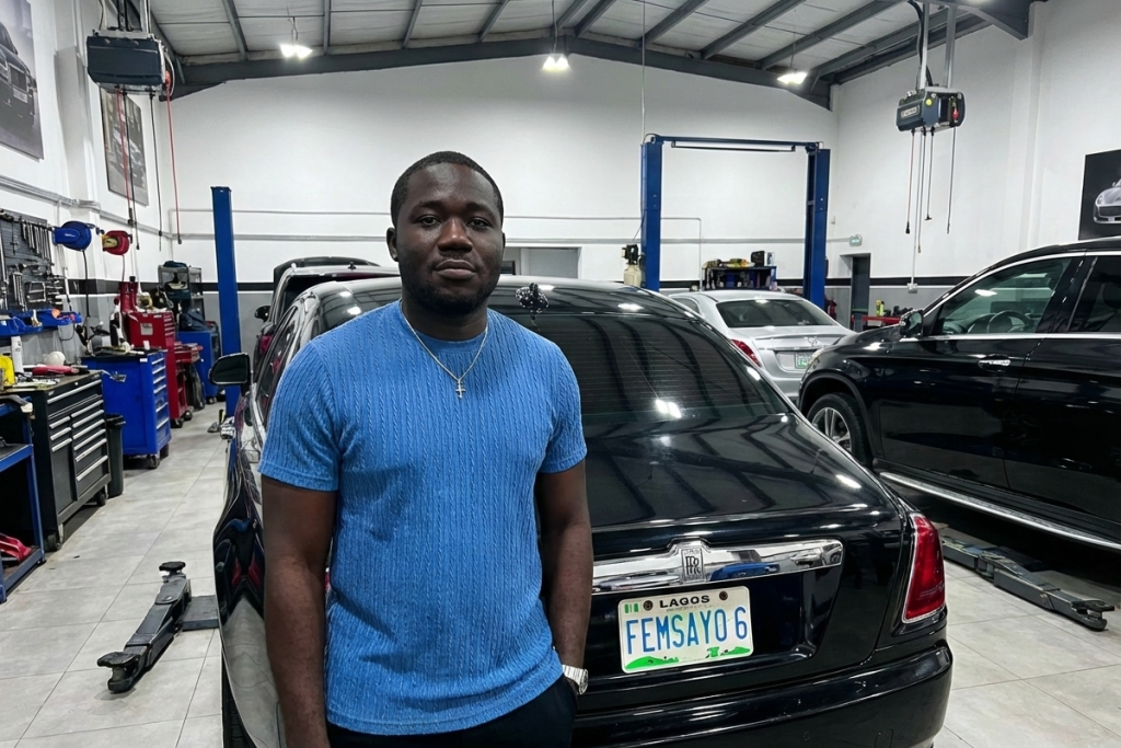 mechanic uses Rolls Royce