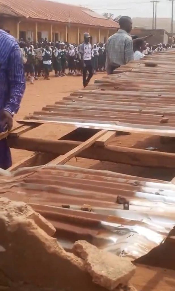 Lagos public school building collapses in Ikorodu while pupils were in class. No casualties reported, but social media users blame negligence and poor maintenance.