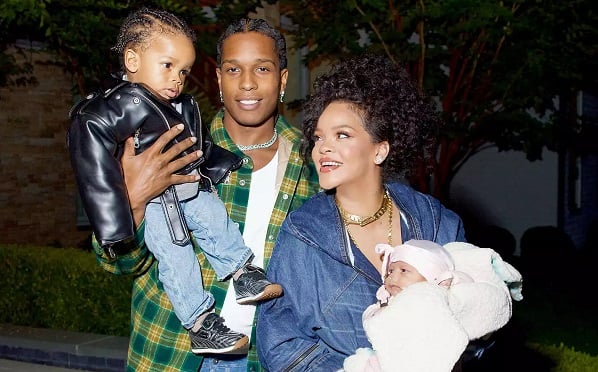 Rihanna and ASAP Rocky with their children