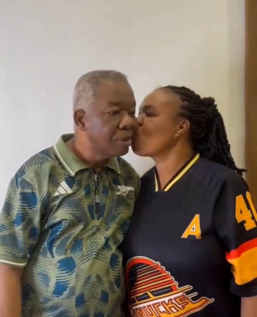 Chiwetalu Agu shares tender wife care video as he celebrates over 40 years of marriage with his wife, Nkechi, while warning men to treat their wives with love and respect.