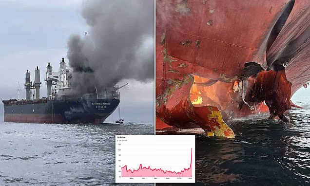 Oil may hit $200 per barrel as Iran attacks merchant ships