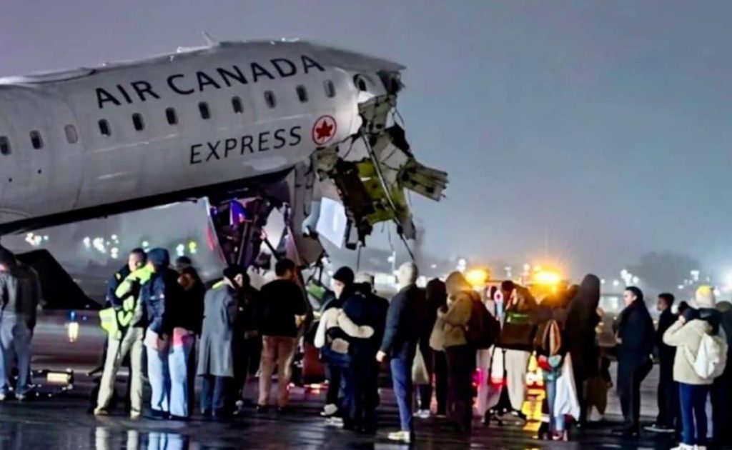 Air Canada jet collision at LaGuardia Airport leaves pilot and co-pilot dead after crash with fire truck, forcing flight shutdown and triggering emergency response.