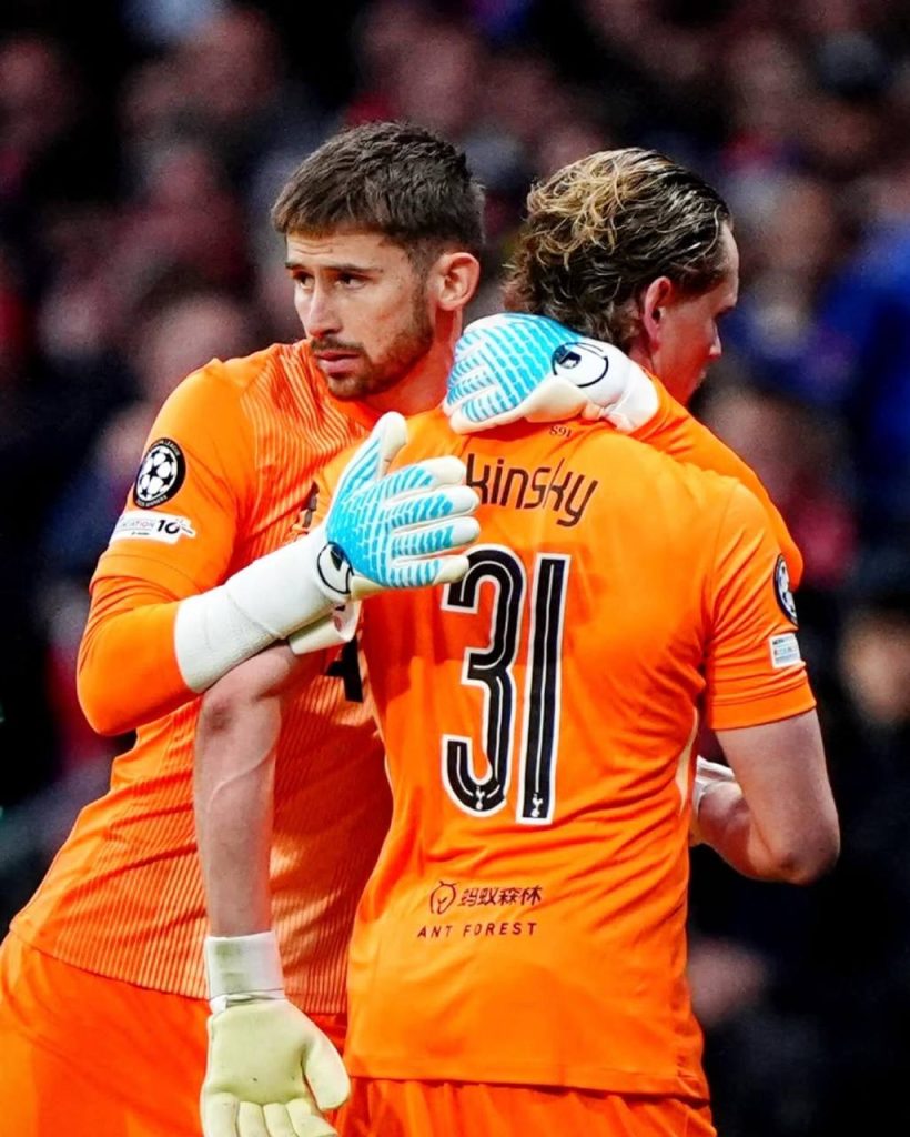 Tottenham goalkeeper Kinsky records horror UCL debut as he is subbed after 17 minutes in a 5-2 loss to Atletico Madrid, with early mistakes sparking criticism from pundits and former players.