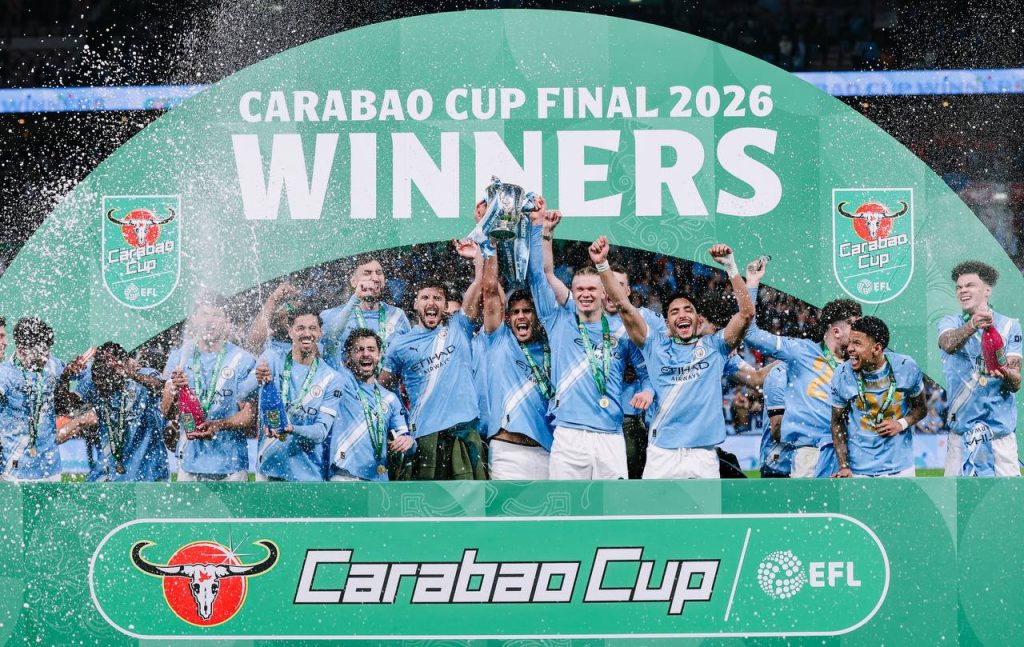 Man City beat Arsenal 2-0 to lift Carabao Cup at Wembley, as Nico O’Reilly scored twice to secure the trophy and hand Pep Guardiola a record fifth EFL Cup title.
