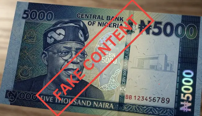 CBN debunks viral N5,000 note featuring Tinubu