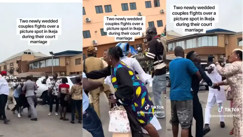 couples fight over picture spot