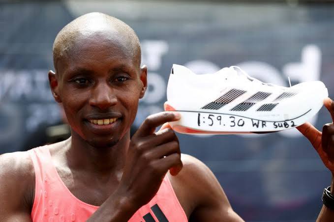Kenya’s Sabastian Sawe becomes the first person to run marathon under two hours, setting a new world record of 1:59:30 at the London Marathon.