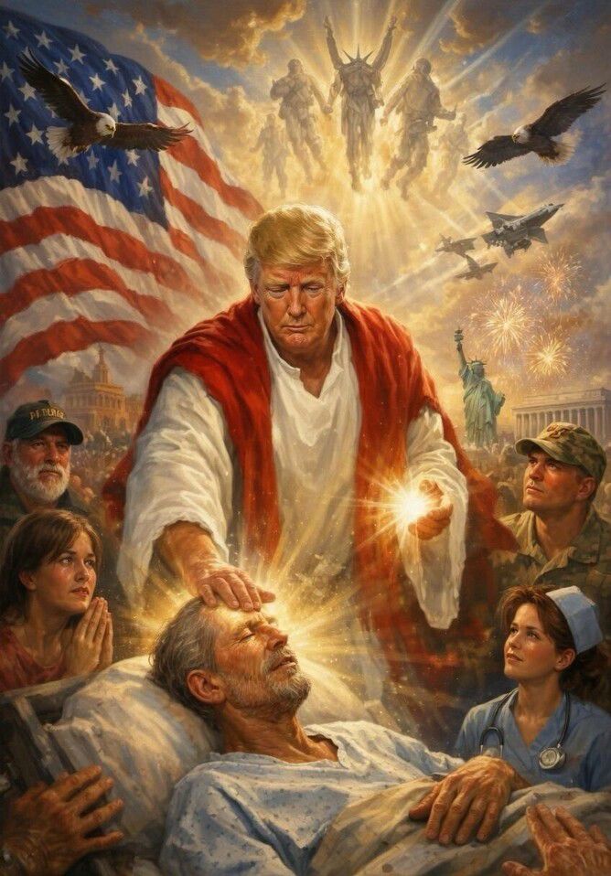Trump depicted as Jesus